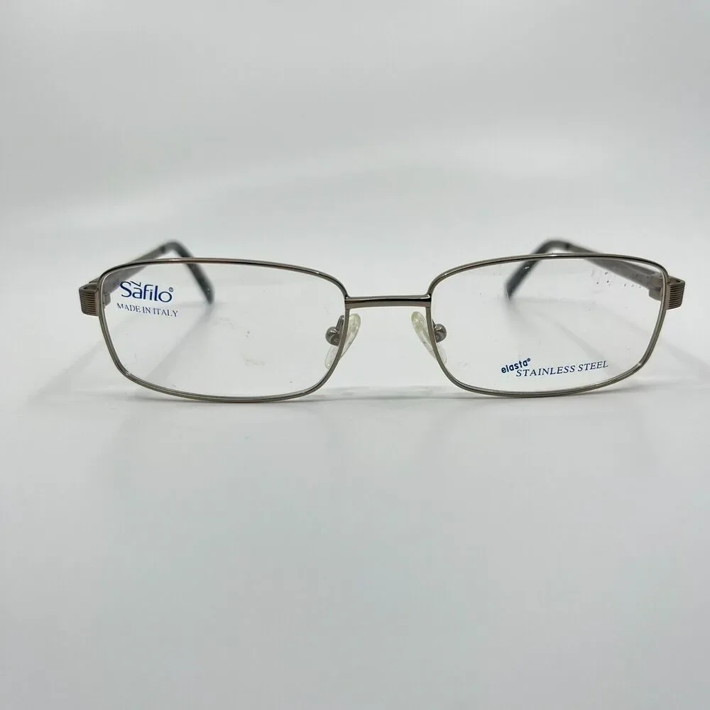 Safilo Elasta men's eyeglasses Frame Silver‎ 7181 0JEG 54-7-145 H6728